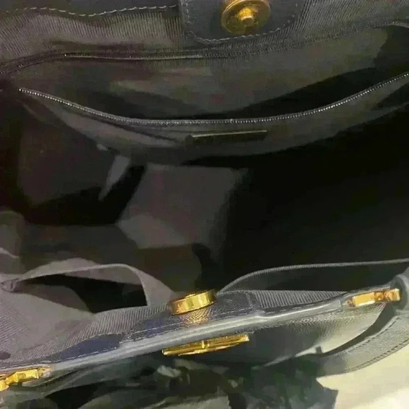 FURLA BELVEDERE 100% Leather Tote M in Blue Barely Used | MSRP $378 | free gift! - Picture 10 of 16